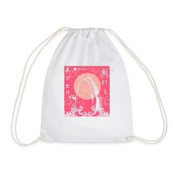 Humorous Shibuya Japan Cultures Traditions - Drawstring Bag - white - Front