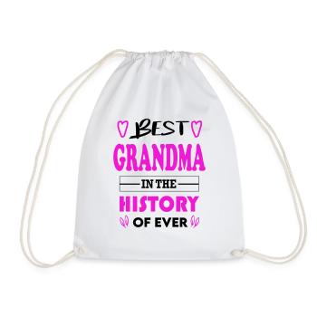 Best Grandma Beste Oma for Ever für immer - Turnbeutel - Weiß - Vorne