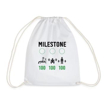 Gym Milestone Workout Liebe - mein Hobby Fitness Ruti - Turnbeutel - Weiß - Vorne