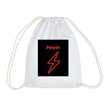 Power - Turnbeutel - Weiß - Vorne