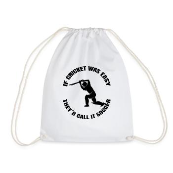 Cricket Team Saying Cricket Fan Cricket Gift - Drawstring Bag - white - Front