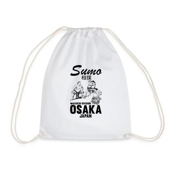 Humorous Judo Osaka Japan Retro Wrestler Sports - Drawstring Bag - white - Front