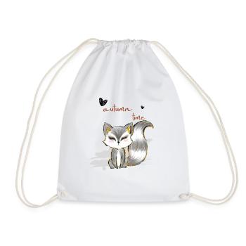 Leaf Autumn Tree Orange Fall Leaves Season - Drawstring Bag - white - Front