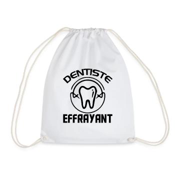 Tshirt homme Dentiste effrayant - Sac de sport léger - blanc - Devant