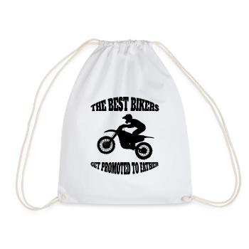 Moto Papa Motocross Motocycliste Père Cyclomoteur - Sac de sport léger - blanc - Devant