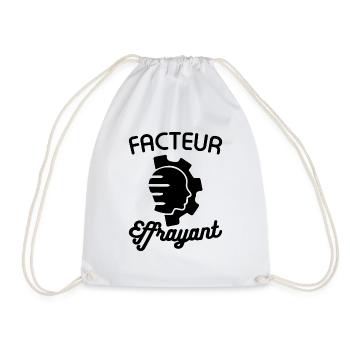 Tshirt homme Facteur effrayant - Sac de sport léger - blanc - Devant