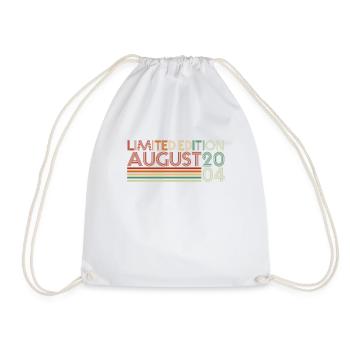 18ème anniversaire Août millésime 2004 idée cadeau - Sac de sport léger - blanc - Devant