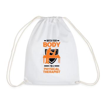 Physiotherapist Gift Physiotherapy Physio - Drawstring Bag - white - Front