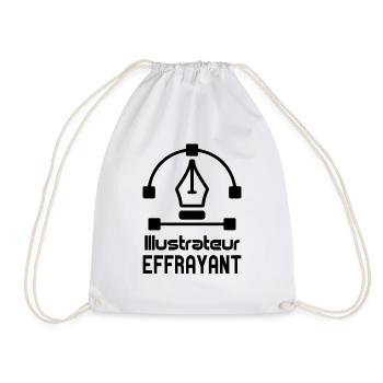 Tshirt homme Illustrateur effrayant - Sac de sport léger - blanc - Devant