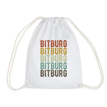 Bitburg Stadt Retro Vintage - Turnbeutel - Weiß - Vorne