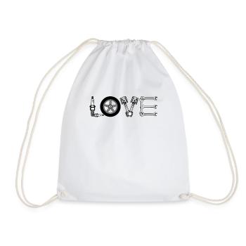 Hilarious Mechanic Machinist Technician Car - Drawstring Bag - white - Front