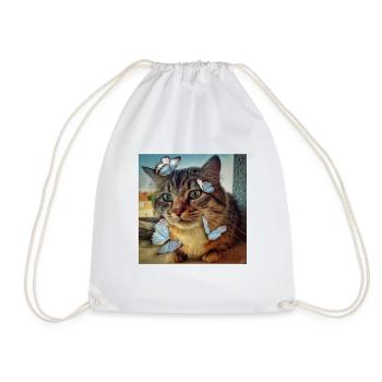 Most beautiful cat in the world n°2 - Drawstring Bag - white - Front