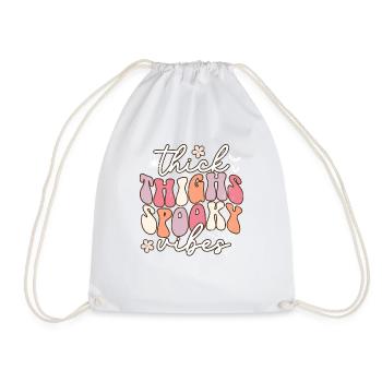 Bleached Ghost Hippie Halloween - Stay Spooky - Drawstring Bag - white - Front