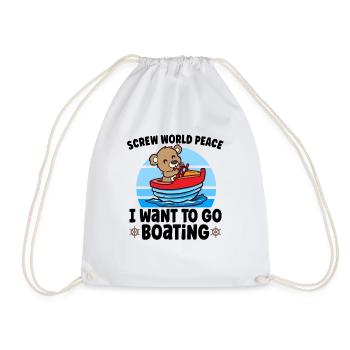 Voilier Voilier Bateau Kid Enfant Yacht Bateau - Sac de sport léger - blanc - Devant