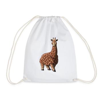 Grosse girafe - Sac de sport léger - blanc - Devant