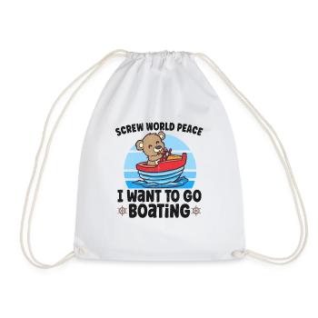 Voilier Voilier Bateau Kid Enfant Yacht Bateau - Sac de sport léger - blanc - Devant