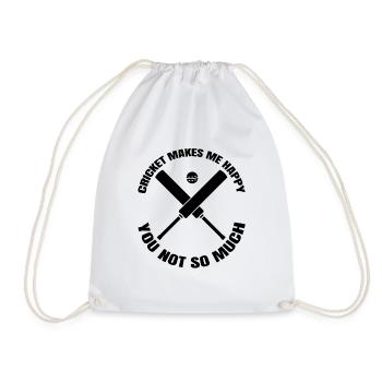 Cricket Saying Gift Cricket Fan Team Cricket - Drawstring Bag - white - Front