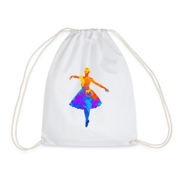 Danse Ballet Femmes Danseuse Danseuse Silhouette - Sac de sport léger - blanc - Devant