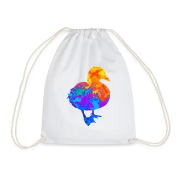 Canard Canard Colvert Enterich Silhouette Cadeau - Sac de sport léger - blanc - Devant
