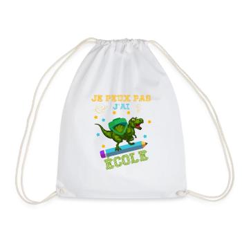 je peux pas j'ai école rentrée scolaire - Sac de sport léger - blanc - Devant