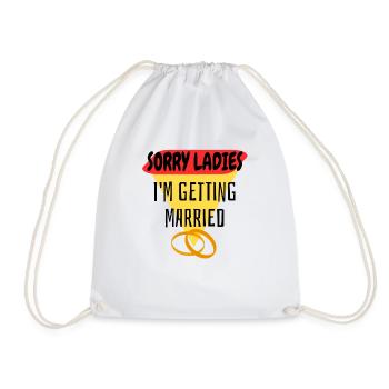 I'M GETTING MARRIED - Drawstring Bag - white - Front