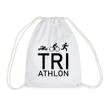 triathlon - Drawstring Bag - white - Front