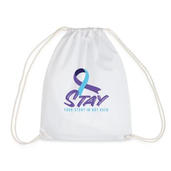 Stay Your Story Is Not Over Suicide Awareness - Drawstring Bag - white - Front