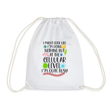 Microbiologist Microbiology Lab Staph Biology - Drawstring Bag - white - Front