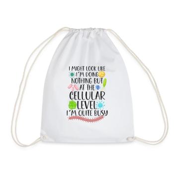 Microbiologist Microbiology Lab Staph Biology - Drawstring Bag - white - Front