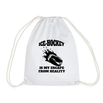 Eishockeyteam Geschenk Eishockey Wintersport - Turnbeutel - Weiß - Vorne