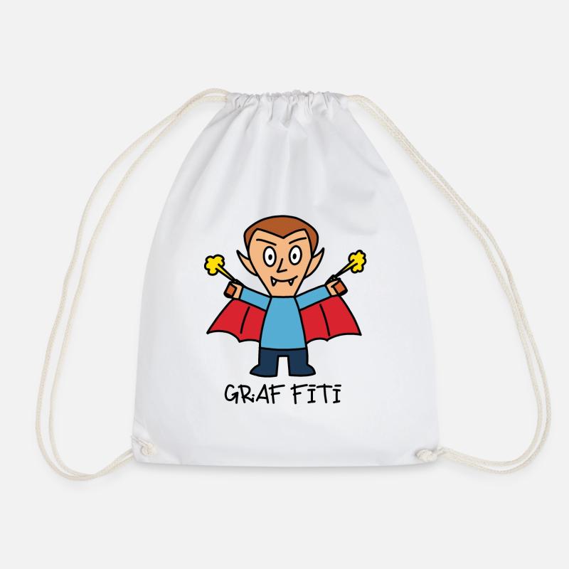 Graffiti - Drawstring Bag - white