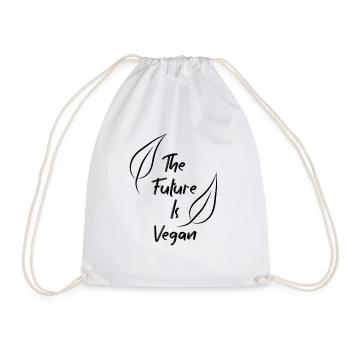 Vegan Vegan Animal Welfare Vegetarian Vegetarian - Drawstring Bag - white - Front