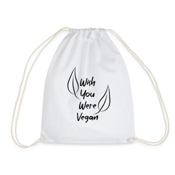 Vegan Vegan Animal Welfare Vegetarian Vegetarian - Drawstring Bag - white - Front