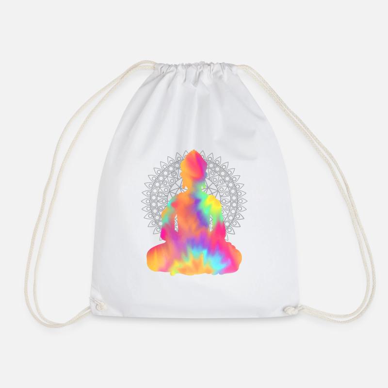 Buddha TieDye - Drawstring Bag - white