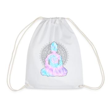 Buddha TieDye - Turnbeutel - Weiß - Vorne