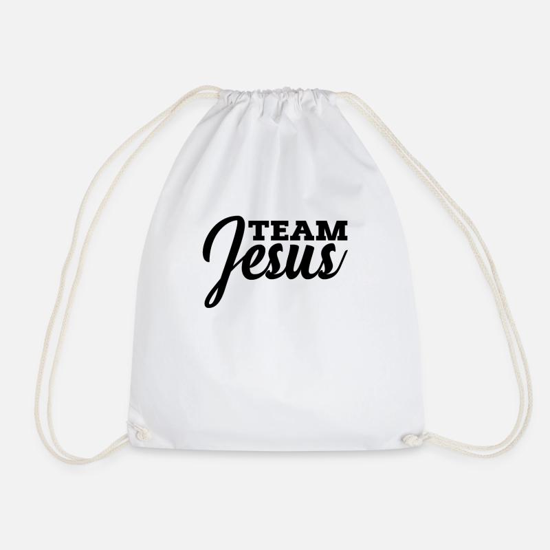 Team Jesus Christian Jesus - Drawstring Bag - white