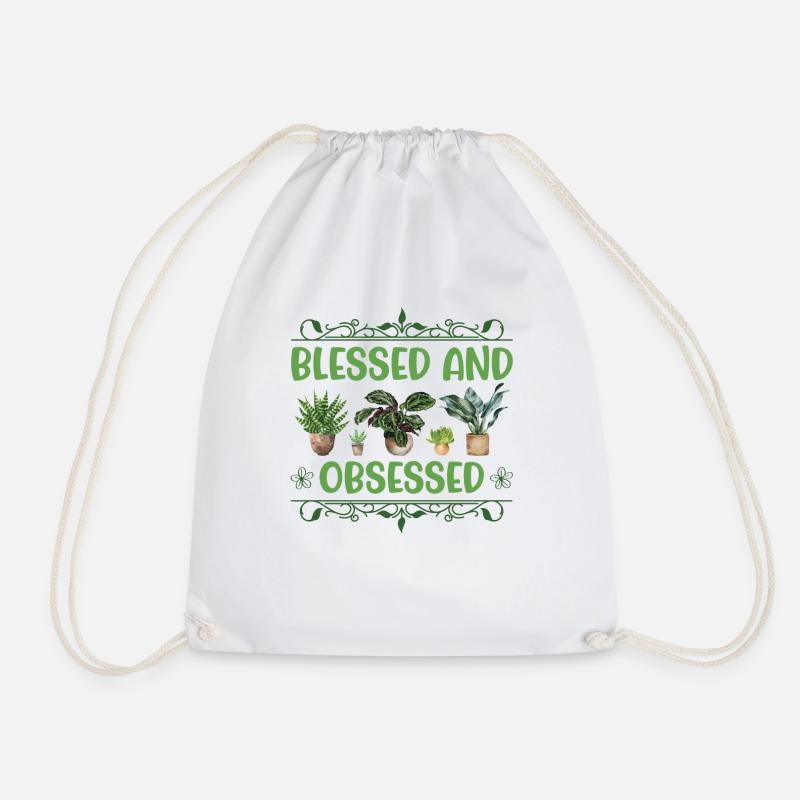 Blessed and Plant Obsessed - Turnbeutel - Weiß