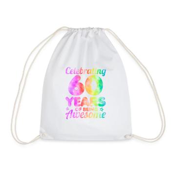 60th Birthday Idea Celebrating 60 Year Of Being - Turnbeutel - Weiß - Vorne