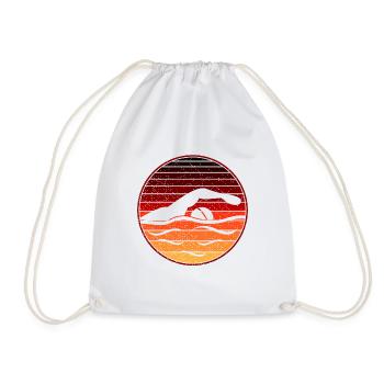 Schwimmen - Drawstring Bag - white - Front