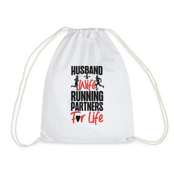 Running Runner Half Marathon - Drawstring Bag - white - Front