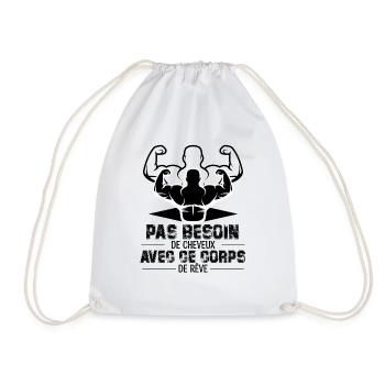 PAS BESOIN DE CHEVEUX AVEC CE CORPS DE RÊVE - Sac de sport léger - blanc - Devant
