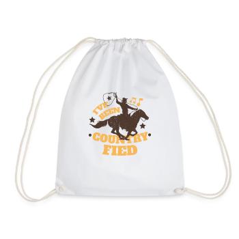 Country music Southern Music Jazz country music - Drawstring Bag - white - Front