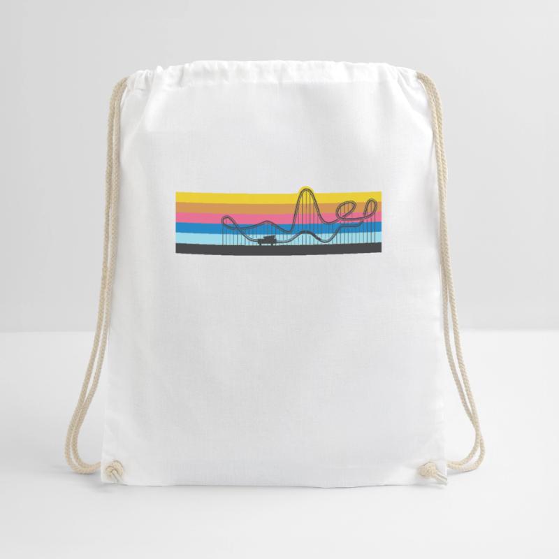 Roller Coaster Retro Vintage Turnbeutel