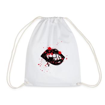 Lèvres de vampire - Sac de sport léger - blanc - Devant