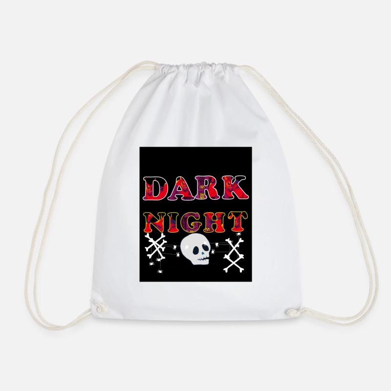 Dark Night - Drawstring Bag - white