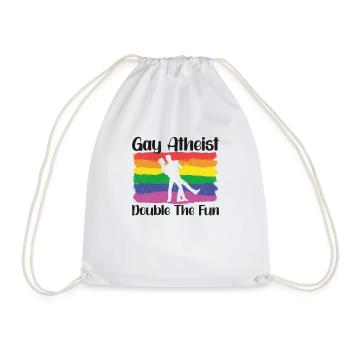 Gay LGBTQ Atheist Atheism Anti Religion Securalism - Turnbeutel - Weiß - Vorne
