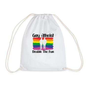 Gay LGBTQ Atheist Atheism Anti Religion Securalism - Turnbeutel - Weiß - Vorne