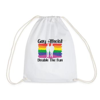 Gay LGBTQ Atheist Atheism Anti Religion Securalism - Turnbeutel - Weiß - Vorne
