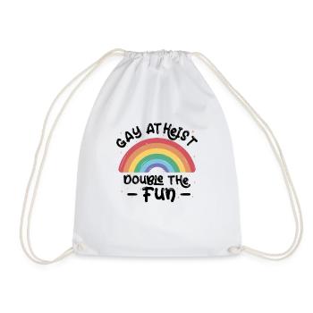 Gay LGBTQ Atheist Atheism Anti Religion Securalism - Turnbeutel - Weiß - Vorne