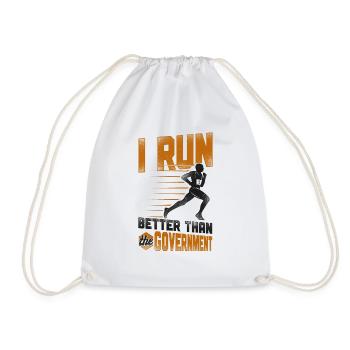Running Runner Half Marathon - Drawstring Bag - white - Front